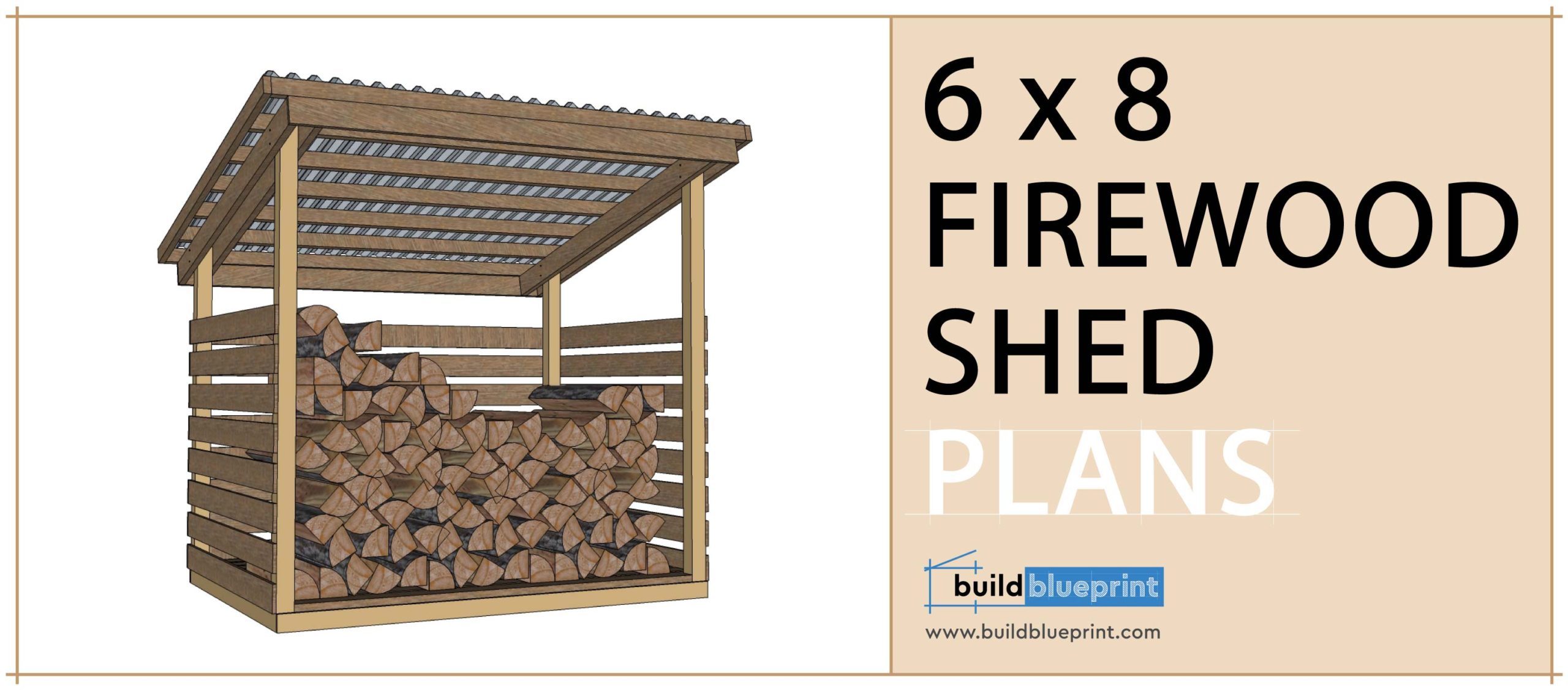 6x8 firewood shed plans