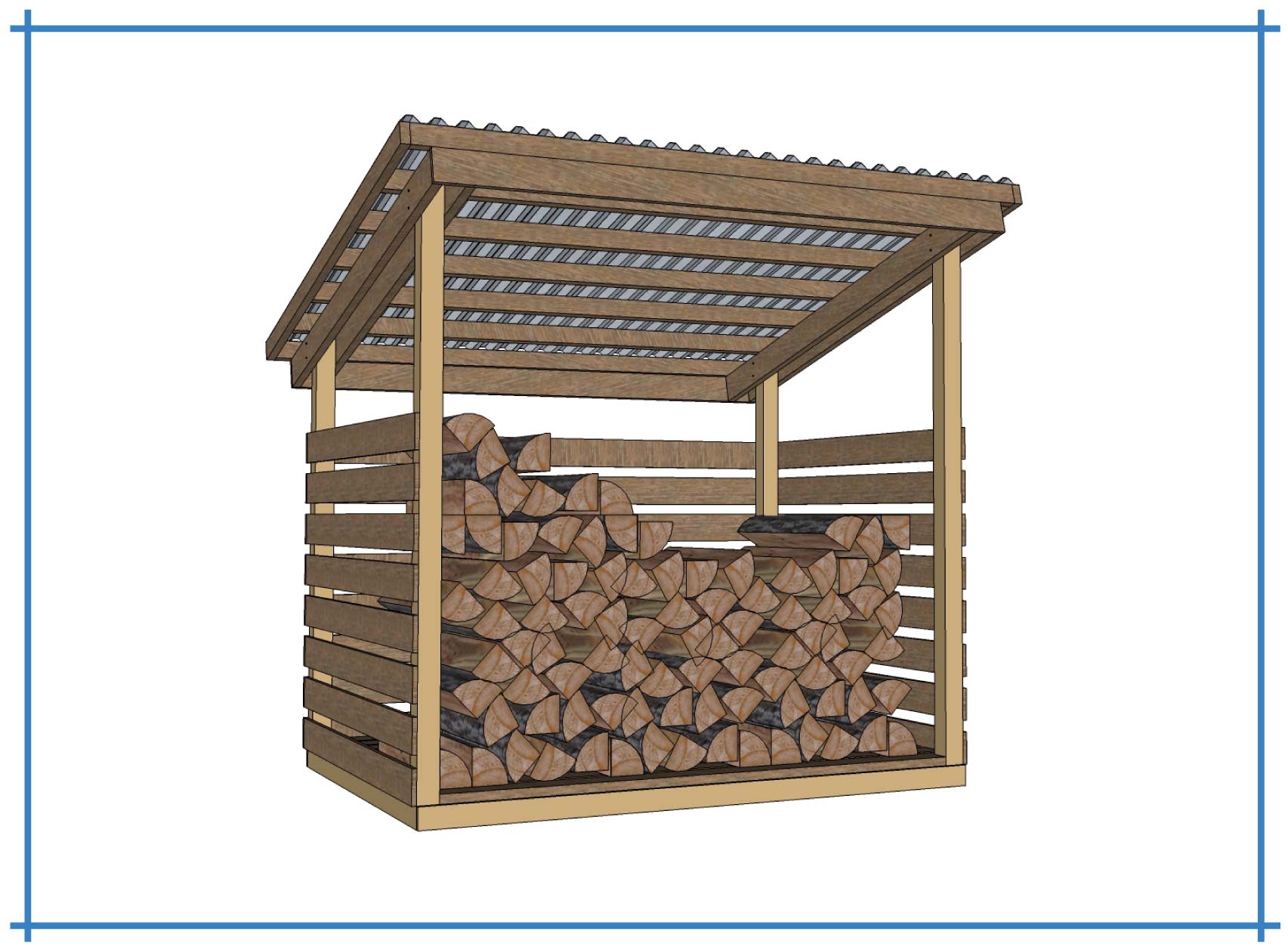 2 cord wood shed plans