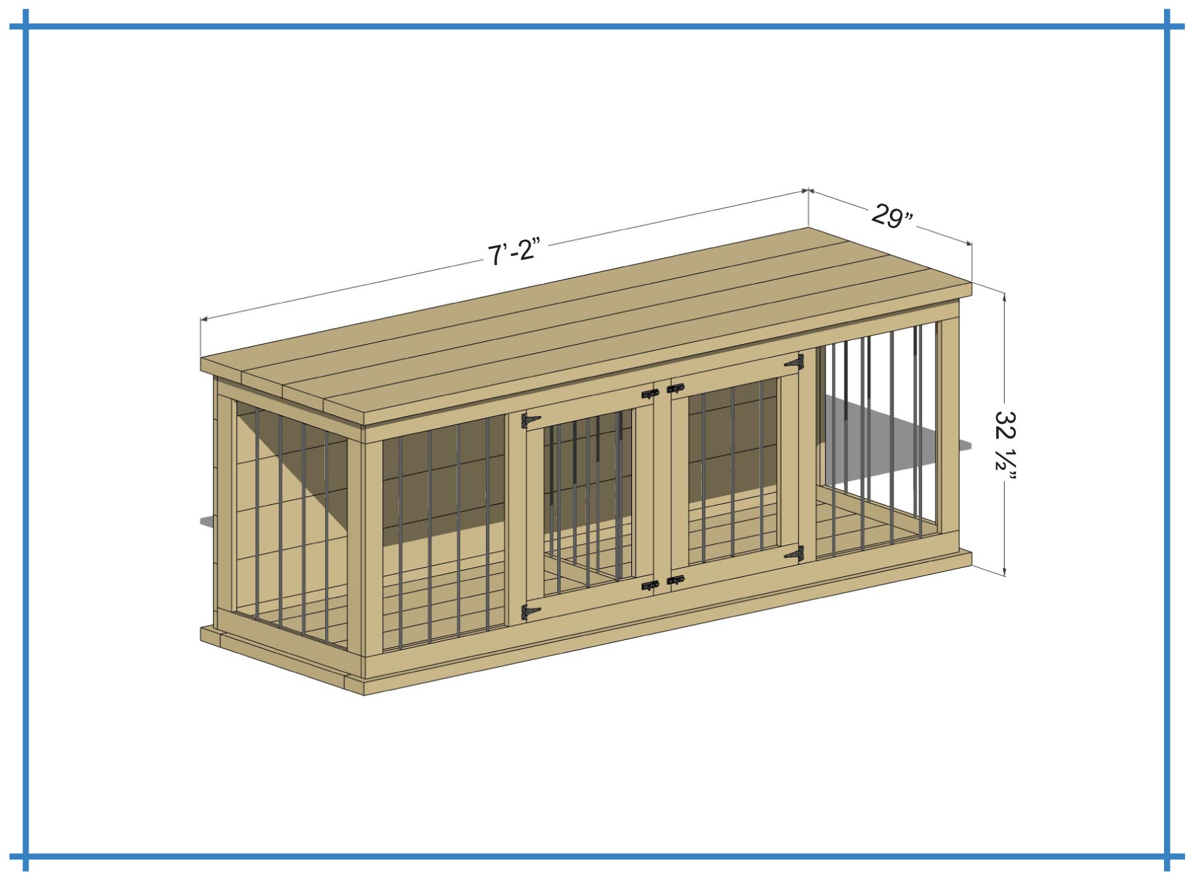 Double Dog Kennel Diy Plans Build, Wooden Dog Kennel End Table Plans Pdf