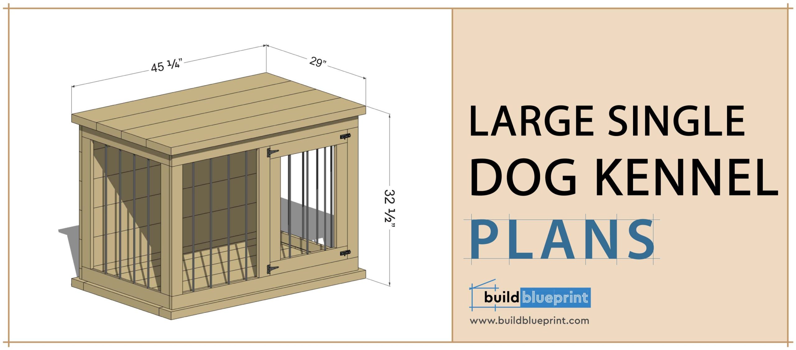 How To Build A Dog Kennel From Scratch Single Dog Kennel DIY Plans - Build Blueprint