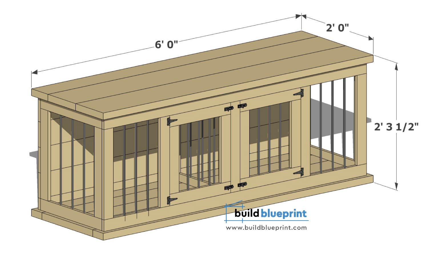 Double dog 2025 crate furniture plans