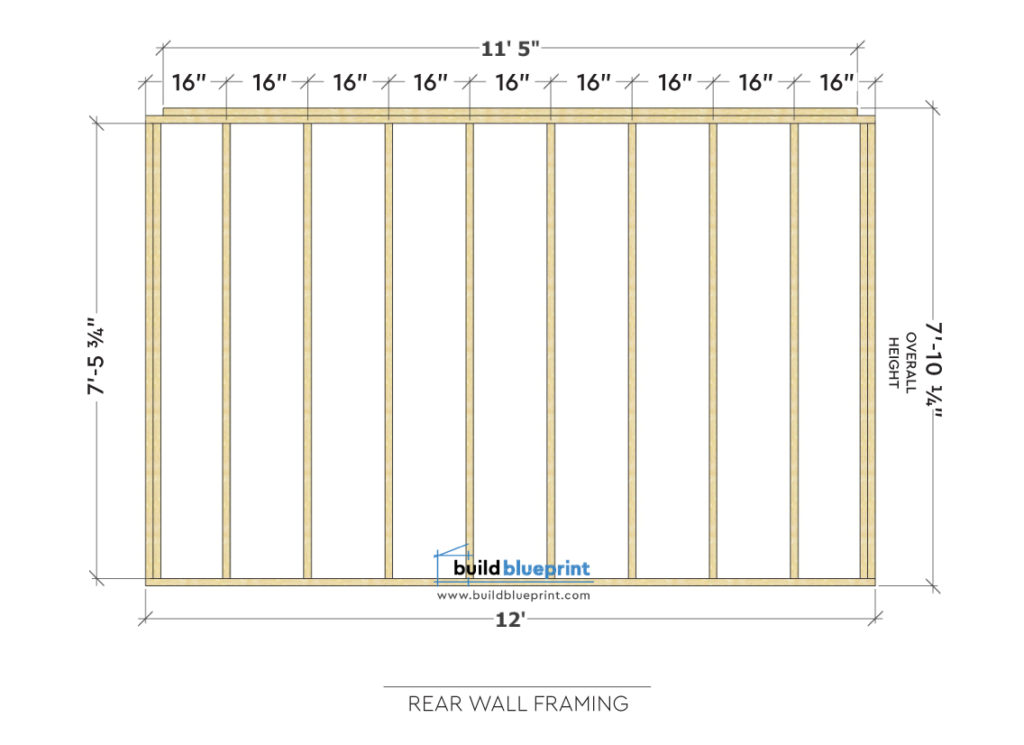 12x16 Shed DIY Plans - Gable Roof - Build Blueprint