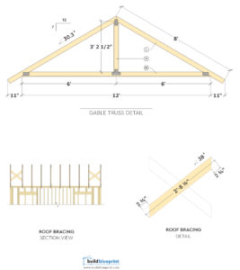 12x16 Shed DIY Plans - Gable Roof - Build Blueprint