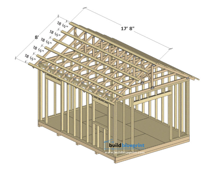 12x16 Shed DIY Plans - Gable Roof - Build Blueprint