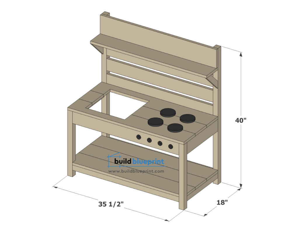 Kid S Backyard Mud Kitchen DIY Plans Build Blueprint   Mud Kitchen 01 1024x813 