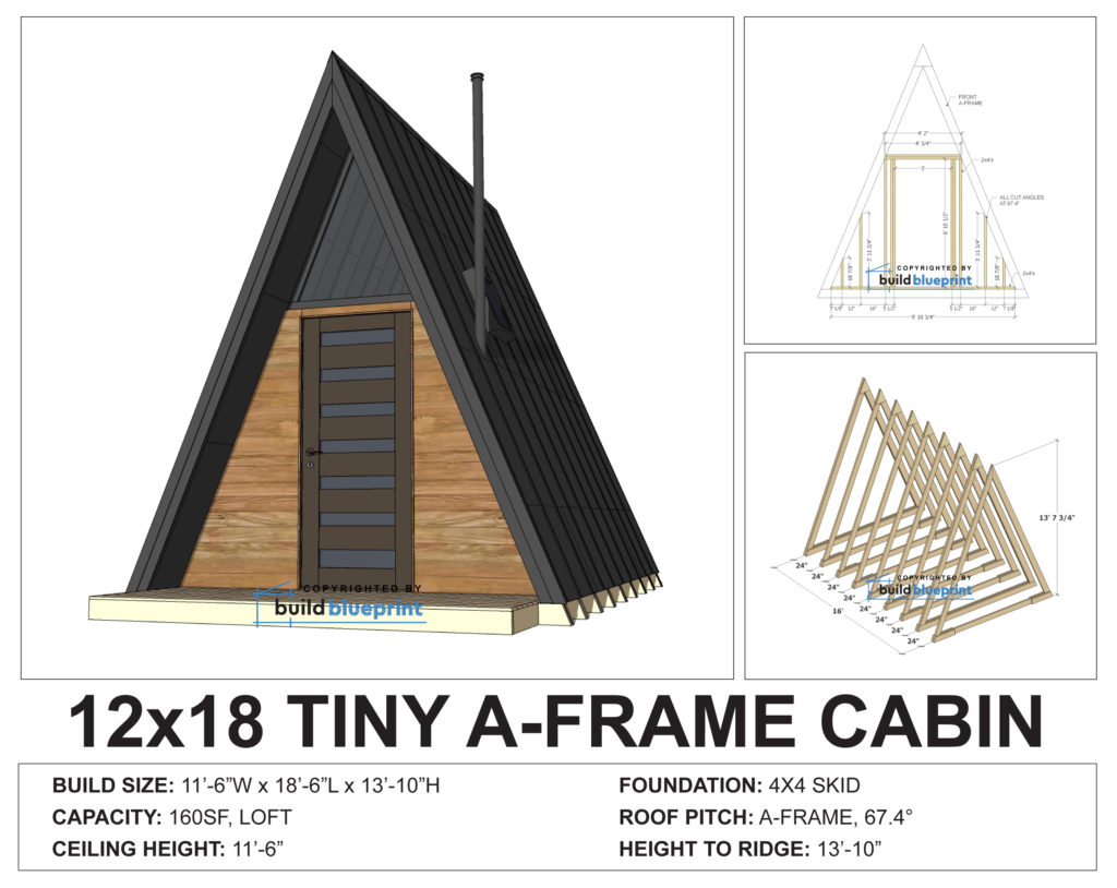 tiny A-frame cabin specs
