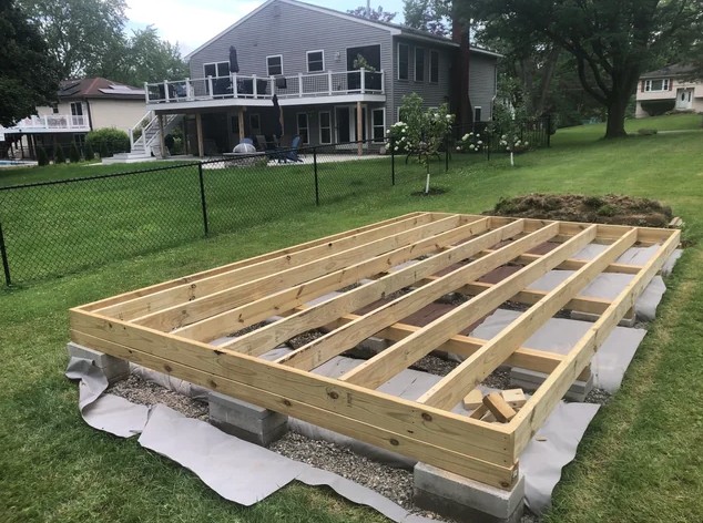 shed concrete block foundation