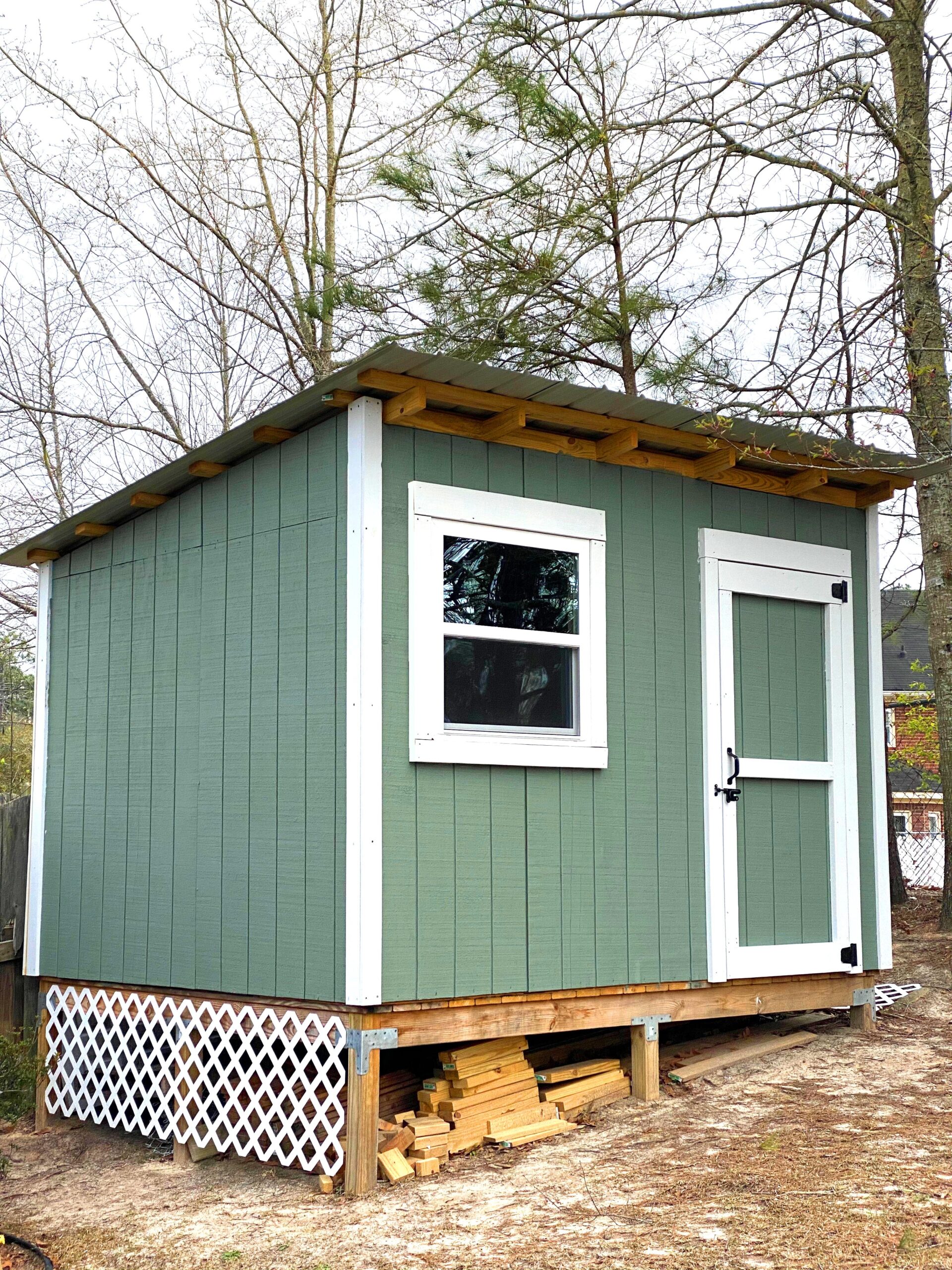 lean shed size 12x10